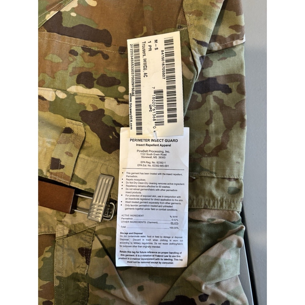 US Army AF Hot Weather Combat Uniform Pants Sz Medium Short‎ Camo NWT - Picture 4 of 4